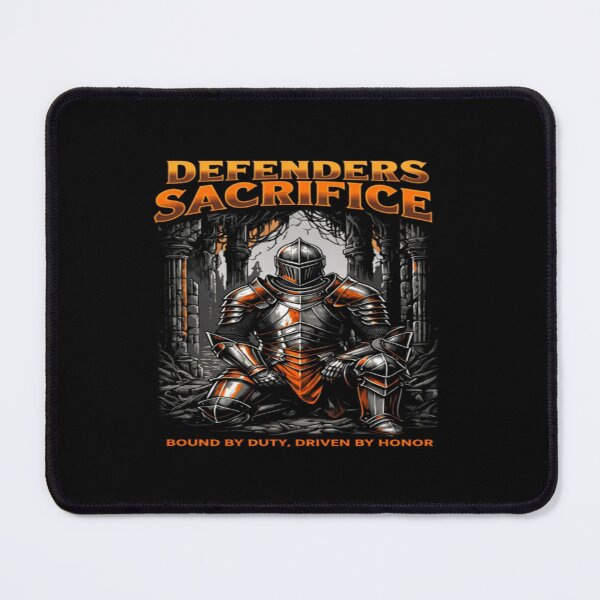 Item preview, Defenders Sacrifice – Gothic Knight Art with Honor Quote for Wall Decor & Heroic Gifts designed and sold by Bright Nest Studio.