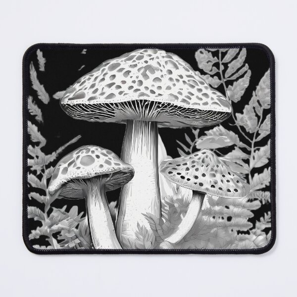 Item preview, Ink Mushrooms Artistic Designs Celebrating Nature Technology Nostalgia designed and sold by ART ATTACK ZONE.