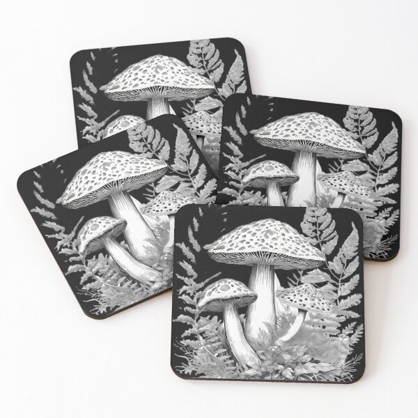 Item preview, Ink Mushrooms Artistic Designs Celebrating Nature Technology Nostalgia designed and sold by ART ATTACK ZONE.