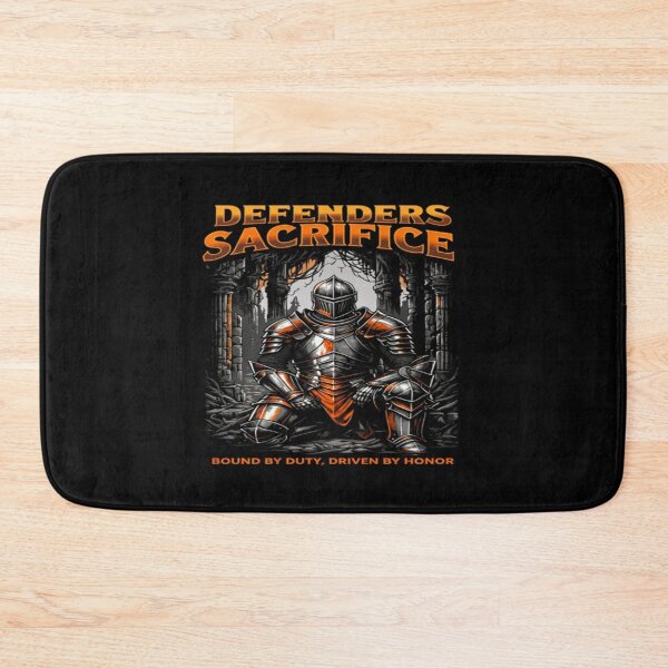 Item preview, Defenders Sacrifice – Gothic Knight Art with Honor Quote for Wall Decor & Heroic Gifts designed and sold by Bright Nest Studio.
