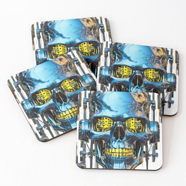 Item preview, Gold Skull Artistic Designs Celebrating Nature Technology Nostalgia designed and sold by ART ATTACK ZONE.