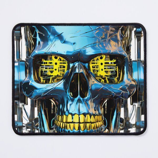 Item preview, Gold Skull Artistic Designs Celebrating Nature Technology Nostalgia designed and sold by ART ATTACK ZONE.