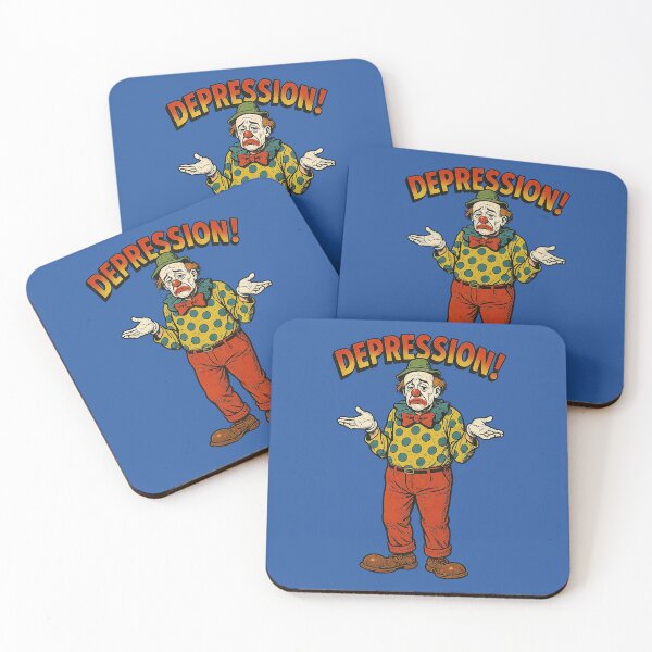 Item preview, Retro Sad Clown Comic – Vintage Depression Humor designed and sold by The Devil's Bargain.