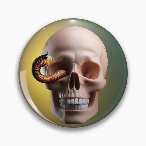 Item preview, Skull with Centipede – Creepy Cool 3D Halloween Design designed and sold by Becky-Poppins.