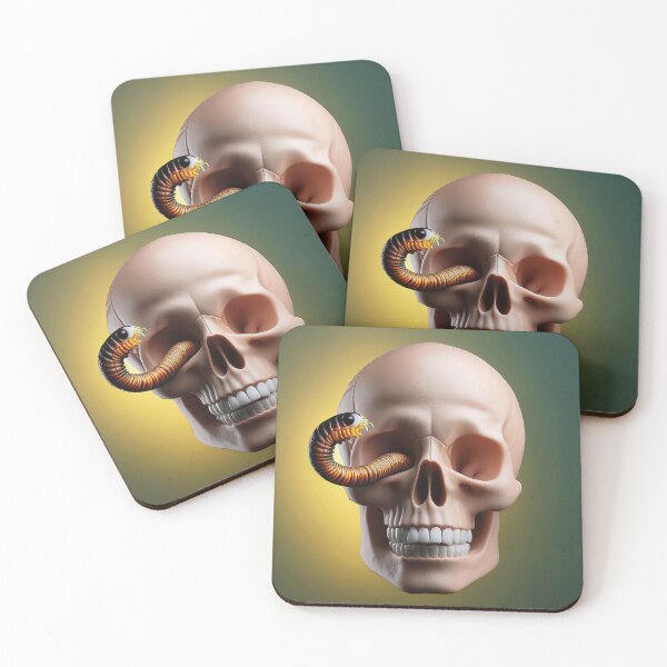Item preview, Skull with Centipede – Creepy Cool 3D Halloween Design designed and sold by Becky-Poppins.