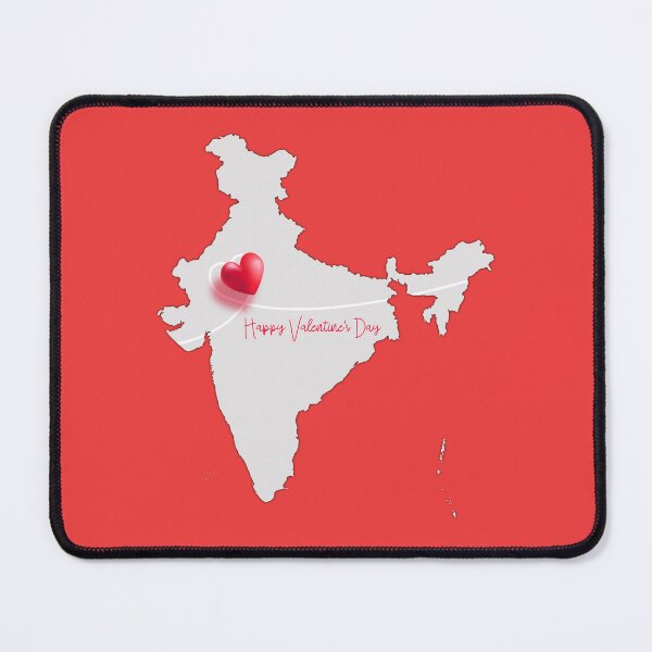 Item preview, Valentine’s Heartbeat Across India – Love Map Design designed and sold by mashmosh.