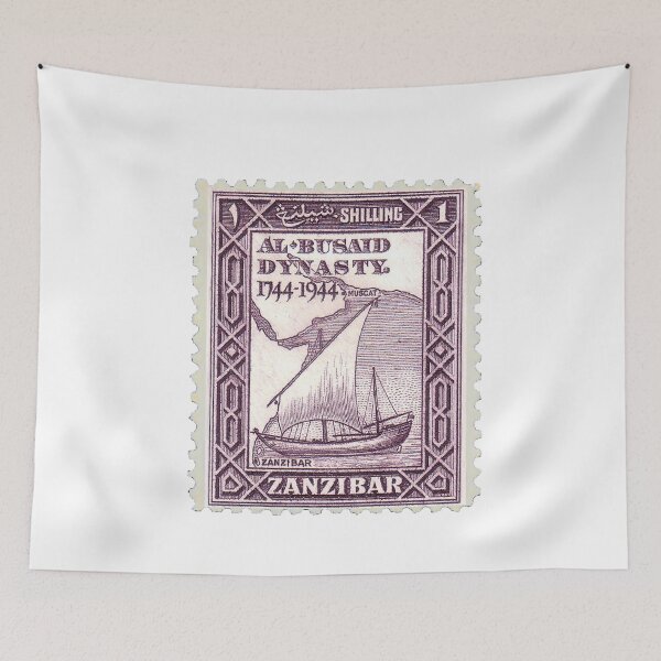 Item preview, Zanzibar Boat Vintage Postage Stamp designed and sold by red-amber65.