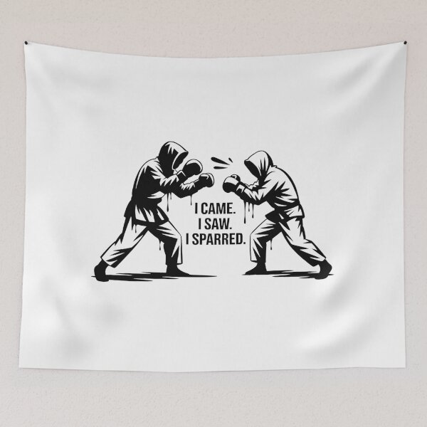 Item preview, I Came I Saw I Sparred – Funny Fighter Street-Art Design designed and sold by WSPrintCrafter.