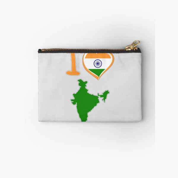Item preview, I Love India – Tricolor Heart & Map Design designed and sold by mashmosh.