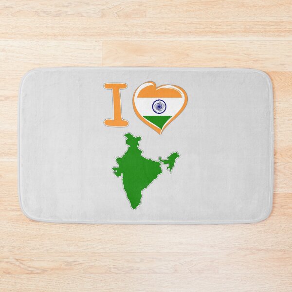 Item preview, I Love India – Tricolor Heart & Map Design designed and sold by mashmosh.
