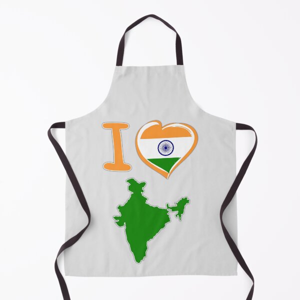 Item preview, I Love India – Tricolor Heart & Map Design designed and sold by mashmosh.