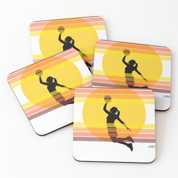 Item preview, Hooper Girl. Retro Women’s Basketball Shirt – Sunset Dunk Silhouette | Hoops Fan Gift designed and sold by SlanTee.