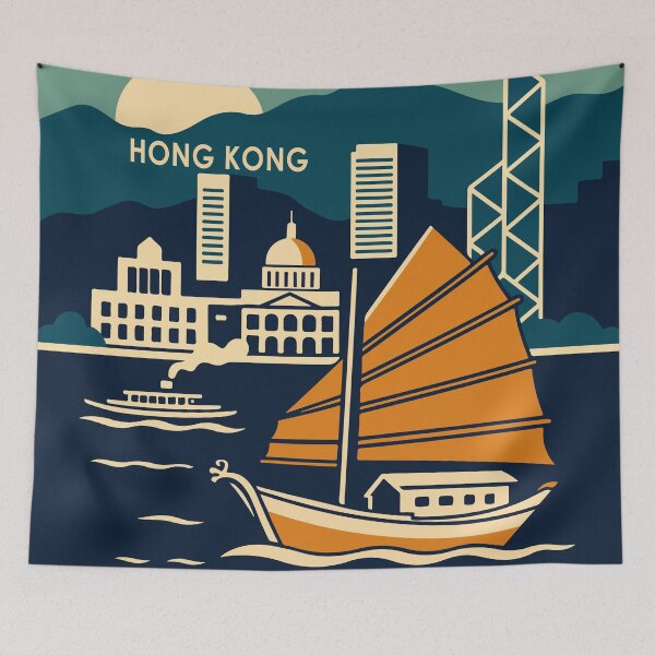 Item preview, Hong Kong Travel Poster designed and sold by rogue-design.