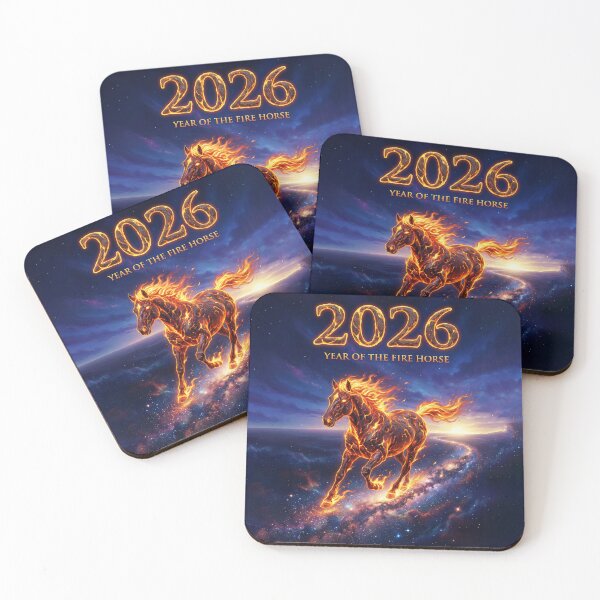 Item preview, Cosmic Fire Horse 2026: Epic Year of the Horse designed and sold by AgingeR.