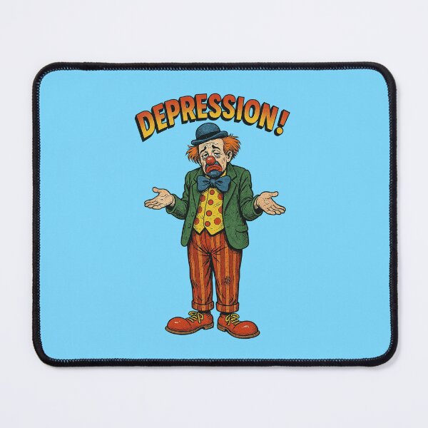 Item preview, Melancholic Retro Sad Clown – Vintage Comic Illustration designed and sold by The Devil's Bargain.