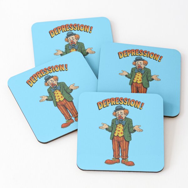 Item preview, Melancholic Retro Sad Clown – Vintage Comic Illustration designed and sold by The Devil's Bargain.
