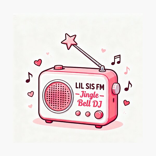 Item preview, Kawaii Pink Vintage Radio with Star Antenna | Lil Sis FM DJ designed and sold by BlueYasmine.