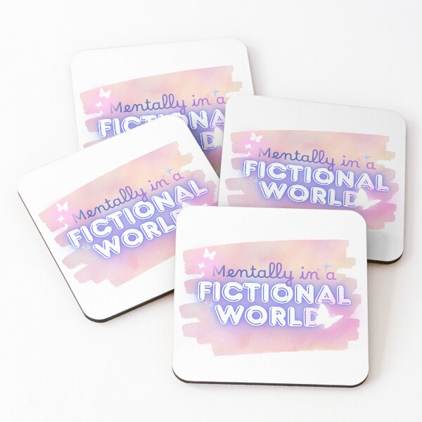 Item preview, Mentally in a Fictional World – Bookish Aesthetic Quote designed and sold by ade-datt.