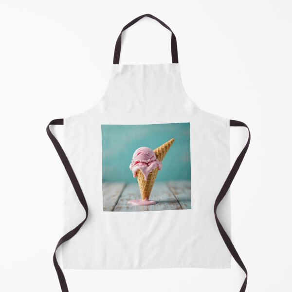 Item preview, melting pink ice cream with waffle cone designed and sold by JuliVogel.