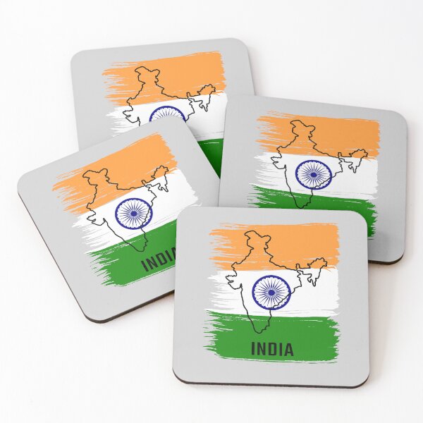 Item preview, India in Color – Artistic Flag Map Design designed and sold by mashmosh.