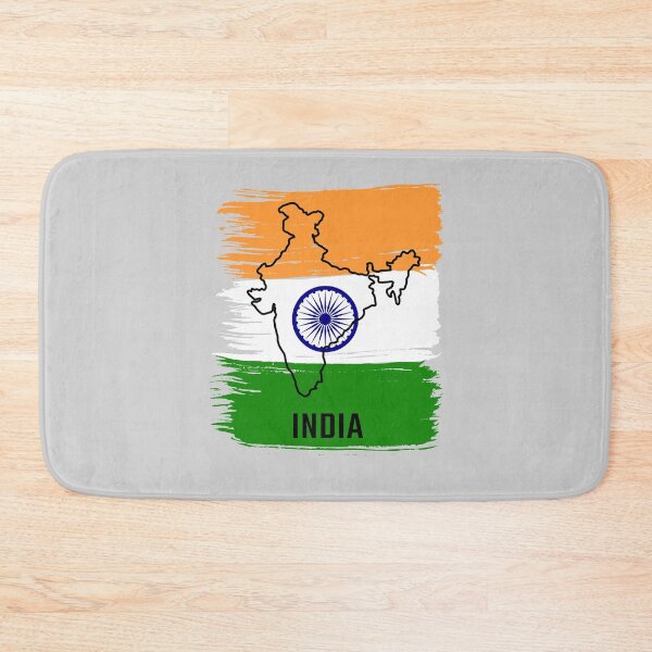 Item preview, India in Color – Artistic Flag Map Design designed and sold by mashmosh.