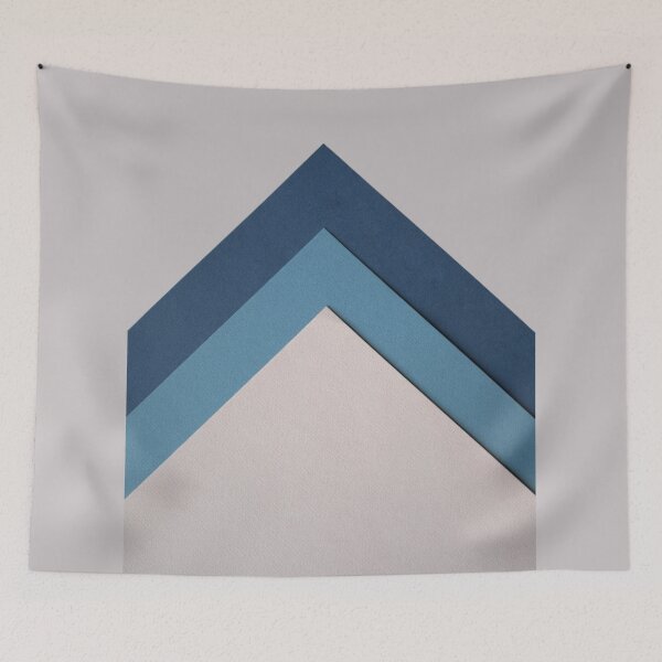 Item preview, Minimalist Geometric Layered Paper — Blue Aesthetic Abstract Background designed and sold by Afridi Art House.