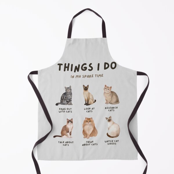 Item preview, Funny Cat Lover Obsession List, Cat Mom Daily Activities Humor designed and sold by ConfuseLab Alt.