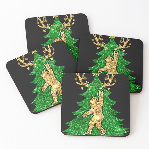 Item preview, Santa Bigfoot Christmas Tree Xmas Lights Funny Sasquatch designed and sold by smartrocket.