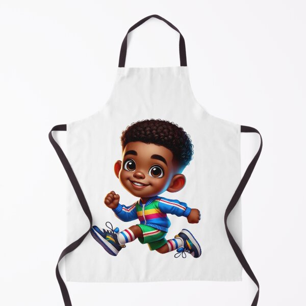 Item preview, Running Black Boy Illustration – Cute African American Kids Art designed and sold by Lulunza.