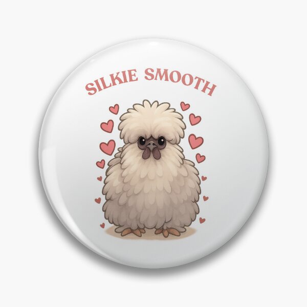 Item preview, Fluffy Silkie Chicken with Hearts – “Silkie Smooth” Cute Design designed and sold by gumplovitz.