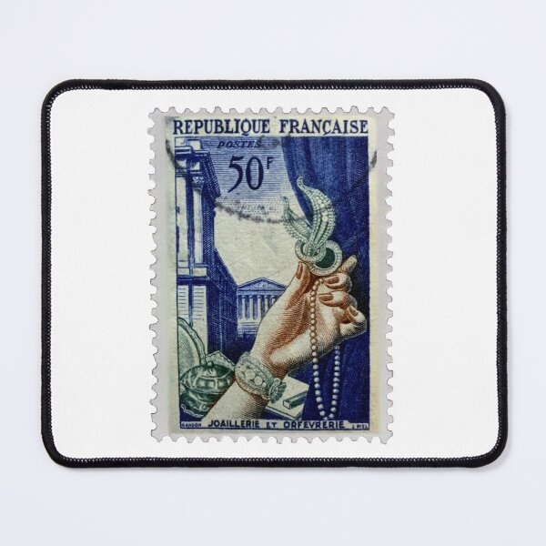 Item preview, Vintage French Pearls Postage Stamp designed and sold by red-amber65.