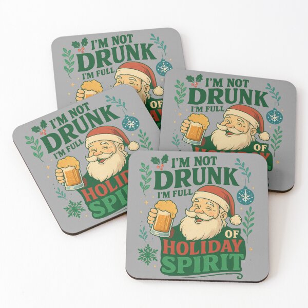 Item preview, Funny Drunk Santa Christmas Sweatshirt, "I'm Not Drunk I'm Full of Holiday Spirit" Beer Jumper, Witty Xmas Party Graphic Top designed and sold by Graphisphere.