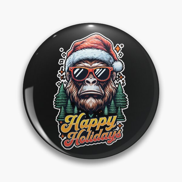 Item preview, Santa Bigfoot Christmas Tree Xmas Lights Funny Sasquatch Happy Holidays designed and sold by smartrocket.