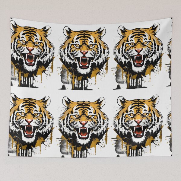 Item preview, India Tiger Artistic Designs Celebrating Nature Technology Nostalgia designed and sold by ART ATTACK ZONE.