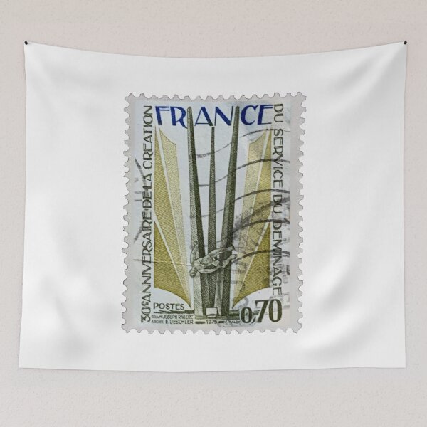 Item preview, Vintage French Anniversary Creation Postage Stamp designed and sold by red-amber65.