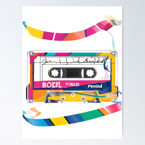 Item preview, Colors Cassette Artistic Designs Celebrating Nature Technology Nostalgia designed and sold by ART ATTACK ZONE.
