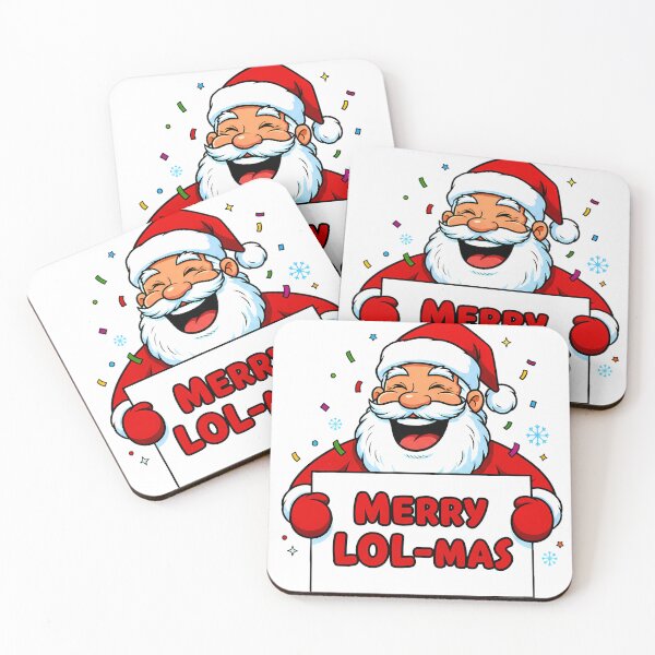 Item preview, Santa Holding “MERRY LOL-MAS” Sign – Funny Christmas Greeting Design designed and sold by meesub.