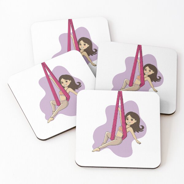 Item preview, Cute Aerial Sling Acrobat Girl – Cartoon Style designed and sold by Becky-Poppins.