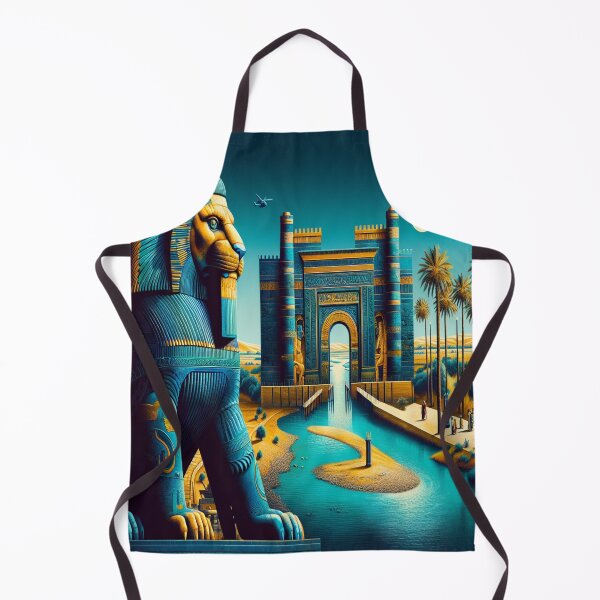 Item preview, Lion of Babylon, Ishtar Gate, Mesopotamia, palm tree, river, ancient civilization, cradle of human civilization designed and sold by Redbdon.
