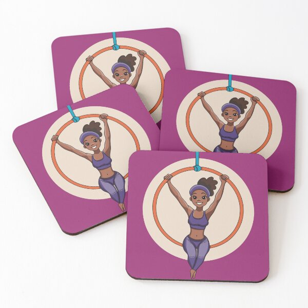 Item preview, Cute Aerial Hoop Acrobat Girl – Cartoon Style 2 designed and sold by Becky-Poppins.