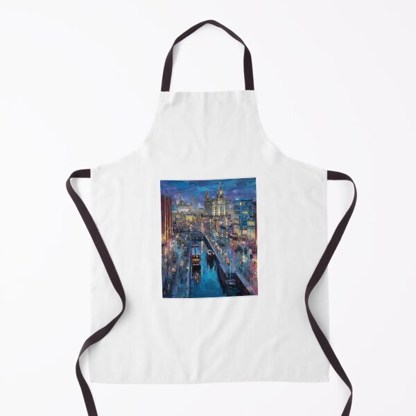 Item preview, Magical Liverpool Waterfront at Night - Vibrant Royal Liver Building Printable designed and sold by FreshStartUK.