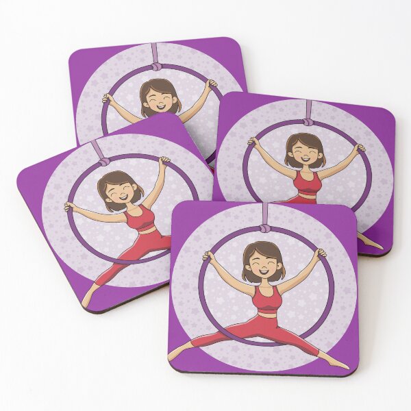 Item preview, Cute Aerial Hoop Acrobat Girl – Cartoon Style  designed and sold by Becky-Poppins.