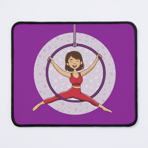 Item preview, Cute Aerial Hoop Acrobat Girl – Cartoon Style  designed and sold by Becky-Poppins.