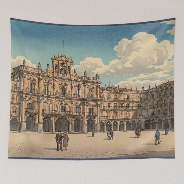 Item preview, Salamanca Plaza Mayor Japanese Woodblock Print designed and sold by Takeda-art.