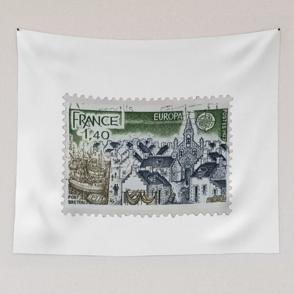 Item preview, Vintage French Port Breton Postage Stamp designed and sold by red-amber65.