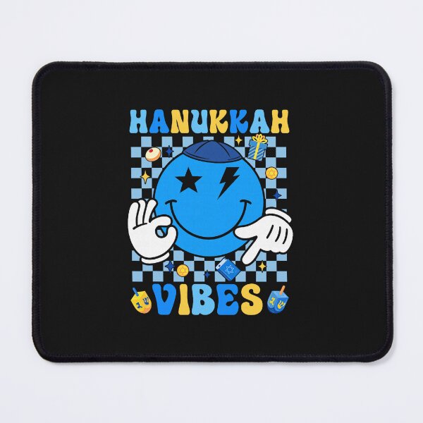 Item preview, Groovy Hanukkah Vibes Smiley Blue Holiday  designed and sold by Han1986.