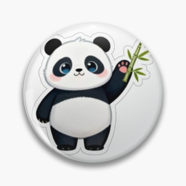 Item preview, Kawaii 3D Panda  with Bamboo designed and sold by MiniPrintMagic.