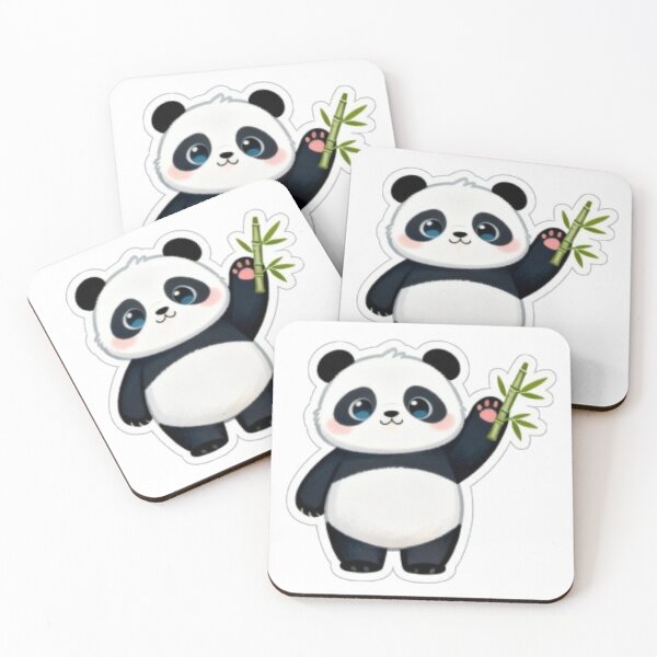 Item preview, Kawaii 3D Panda  with Bamboo designed and sold by MiniPrintMagic.