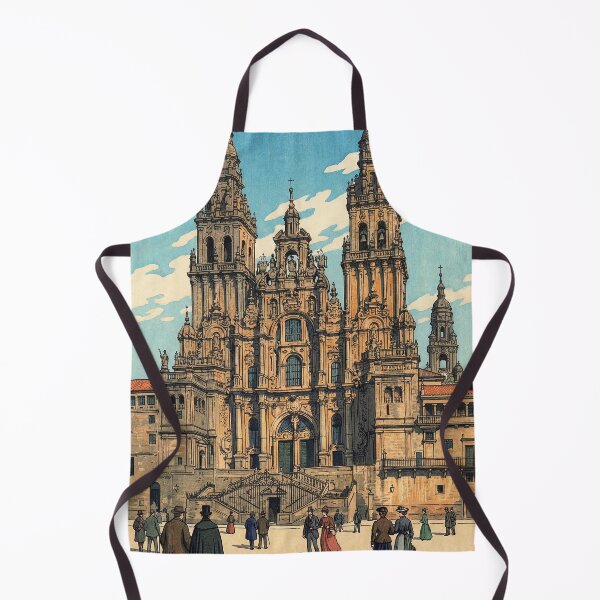 Item preview, Santiago de Compostela Cathedral Japanese Woodblock Print designed and sold by Takeda-art.