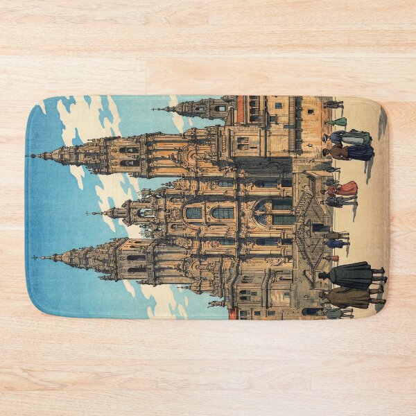 Item preview, Santiago de Compostela Cathedral Japanese Woodblock Print designed and sold by Takeda-art.